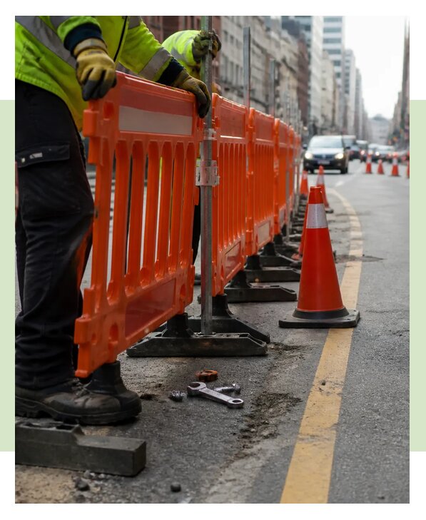 Монтаж сигнальных дорожных ограждений под ключ в Красном Сулине